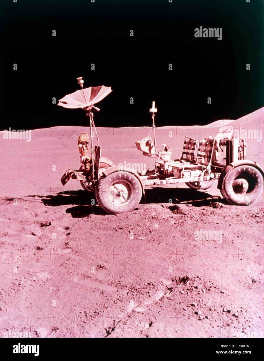 Le premier Rover lunaire, Apollo 15, juillet 1971. Organisateur : la NASA. Banque D'Images