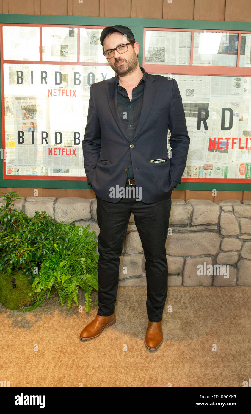 Malerman Josh assiste à la projection de New York 'Bird Box' à l'Alice Tully Hall, Lincoln Center (photo de Lev Radin / Pacific Press) Banque D'Images