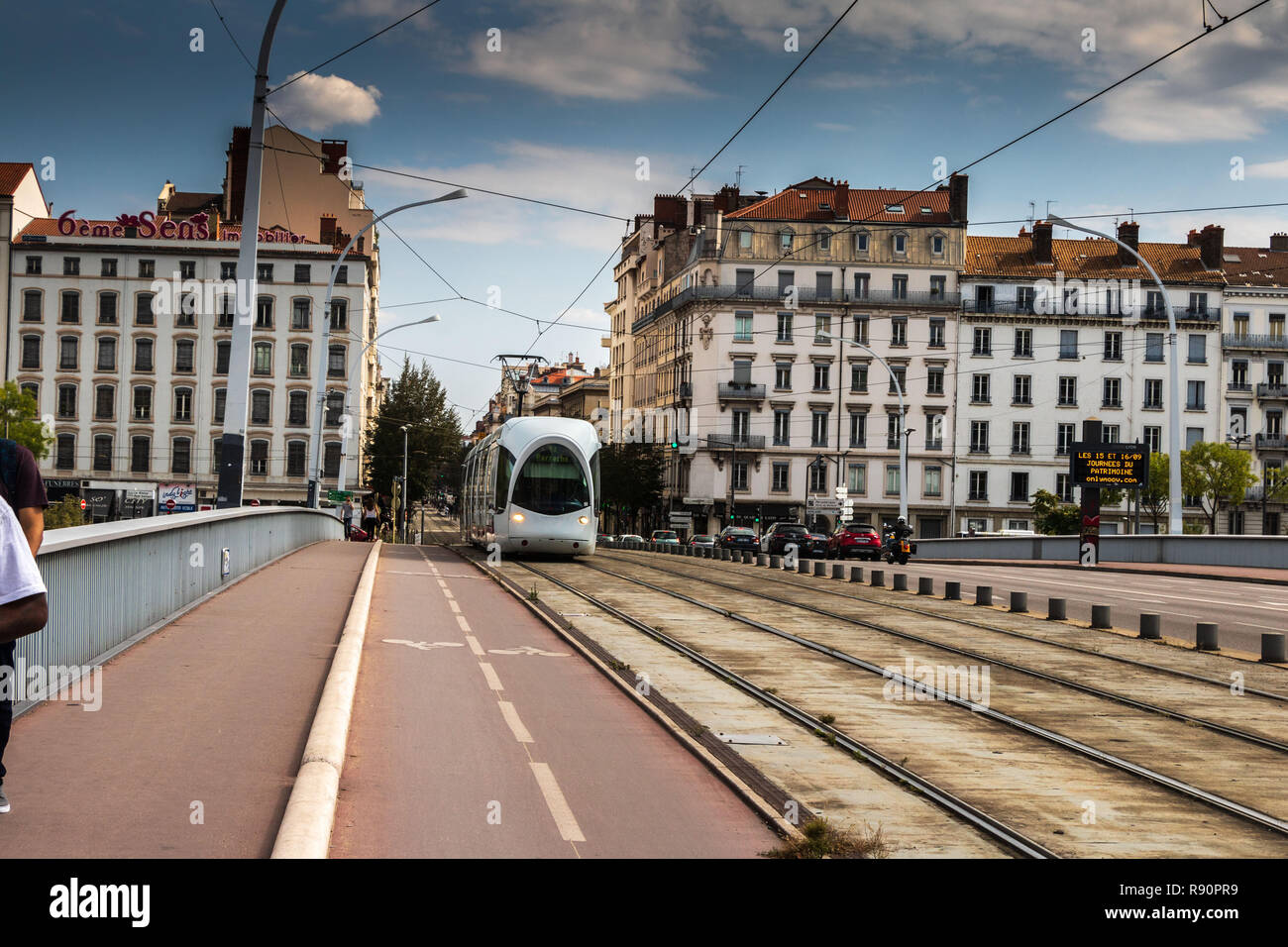 Tramway de Lyon Banque D'Images