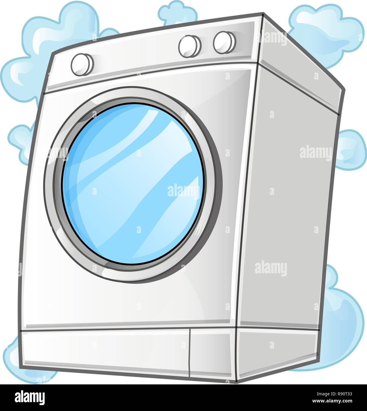 Un lave-linge. Vector clip art illustration isolé sur fond blanc Image  Vectorielle Stock - Alamy