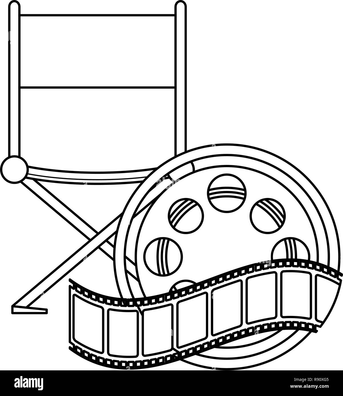 Le cinéma et les films en noir et blanc concept Image Vectorielle Stock Alamy