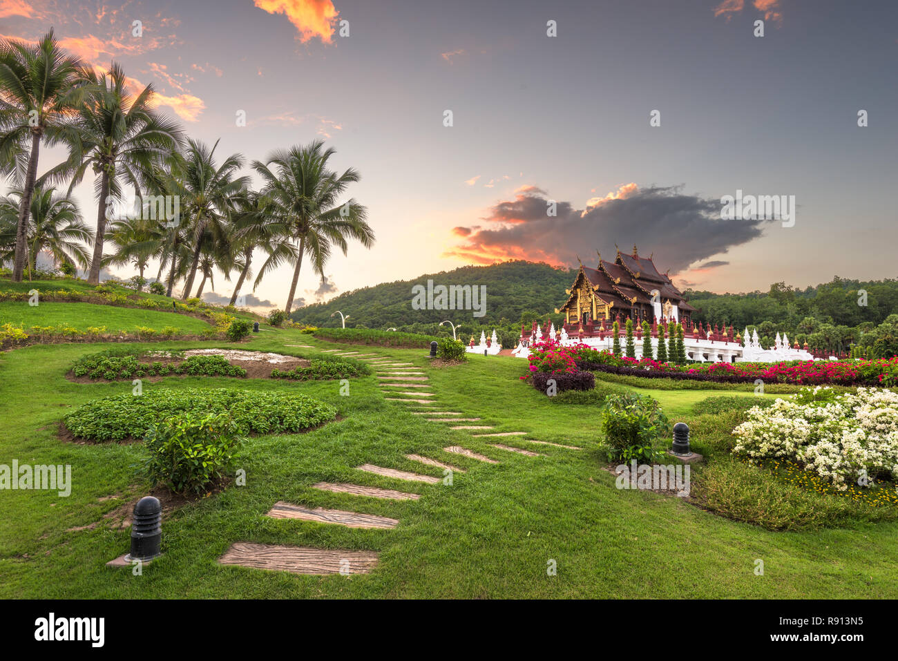 Chiang Mai, Thaïlande au Royal Flora Ratchaphruek Park. Banque D'Images Chiang Mai, Thaïlande au Royal Flora Ratchaphruek Park. Banque D'Images