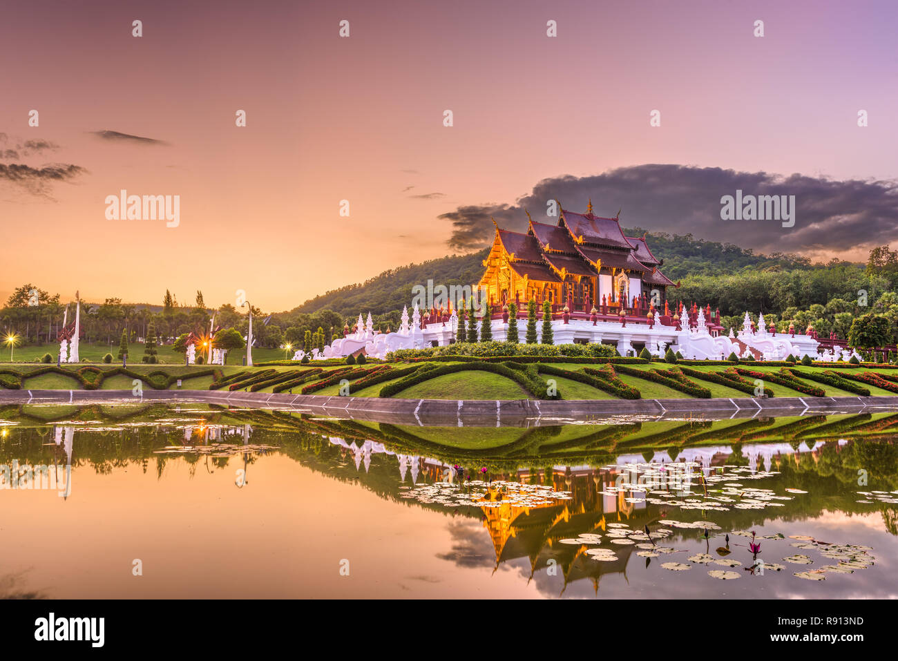 Chiang Mai, Thaïlande au Royal Flora Ratchaphruek Park. Banque D'Images Chiang Mai, Thaïlande au Royal Flora Ratchaphruek Park. Banque D'Images