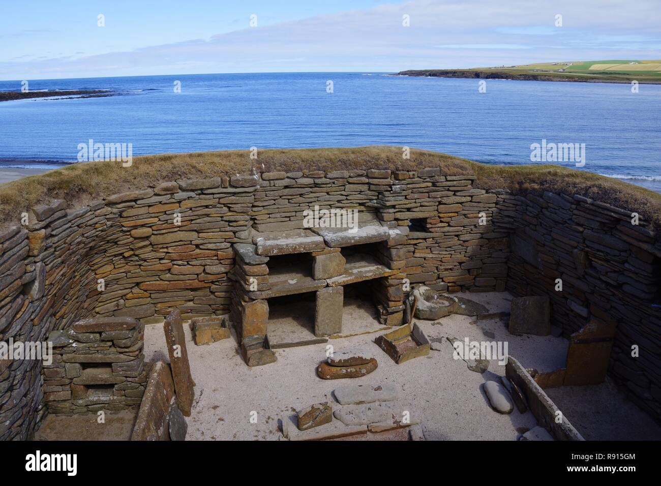 Skara Brae Orkney Island village préhistorique Banque D'Images
