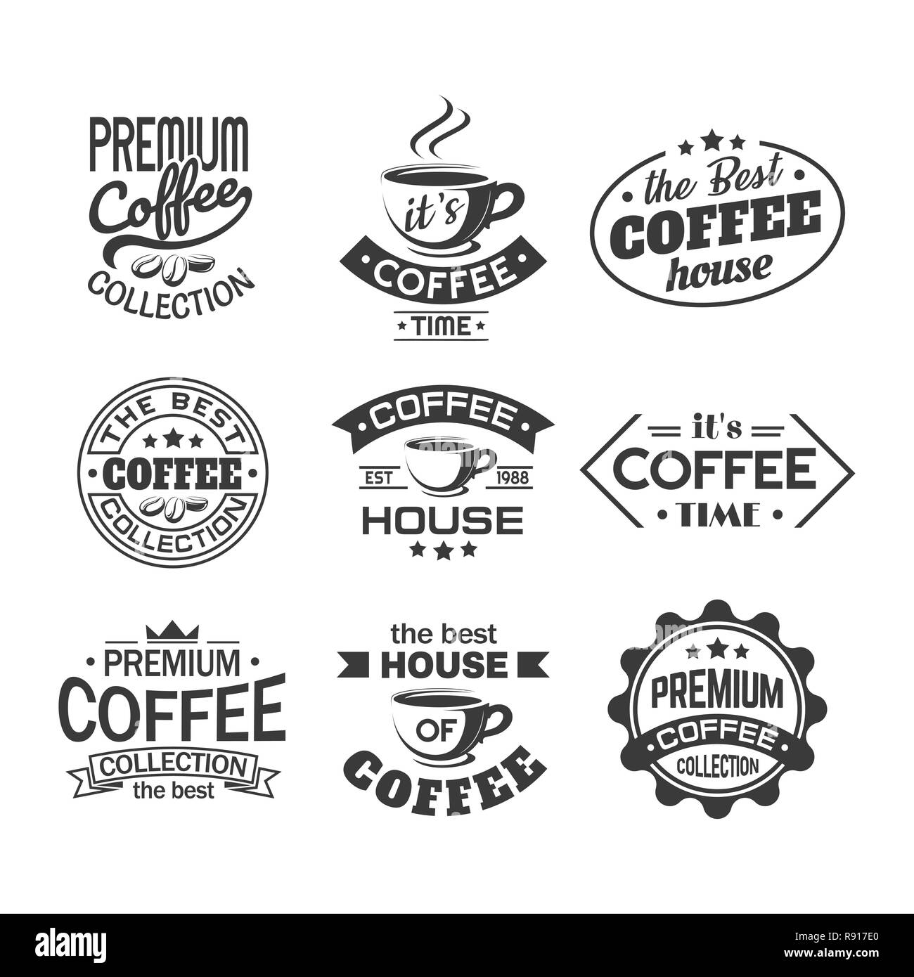 Tasse de café pour ouvrir boutique ou magasin, cafétéria Illustration de Vecteur