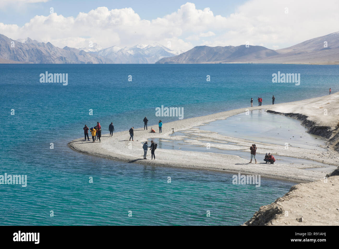 Pangong Tso, lac Pangong, Ladakh (Inde) Banque D'Images