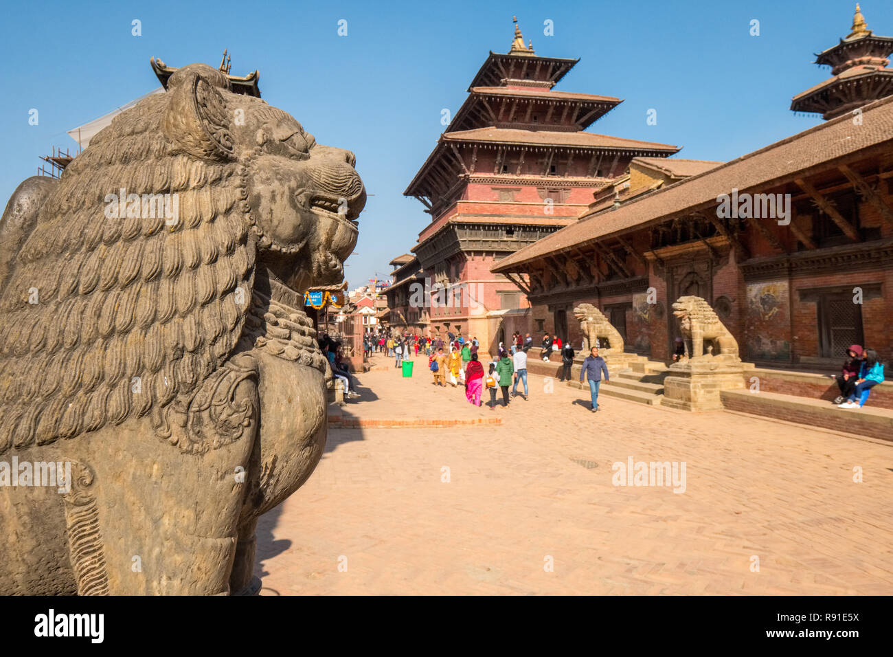 Durbar Square à Patan près de Katmandou, Népal Banque D'Images
