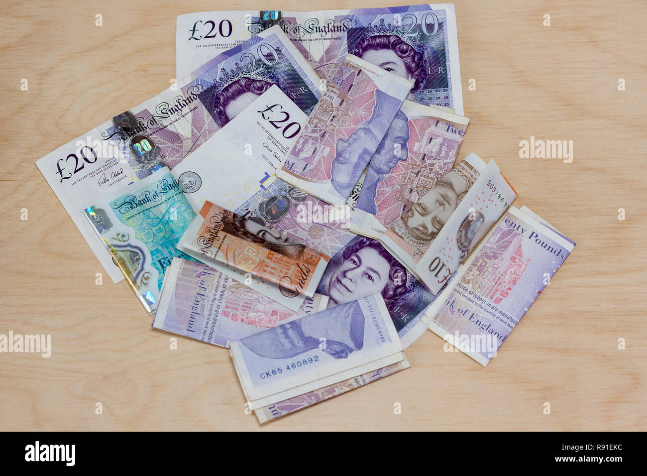 Anglais britannique sterling pound note Banque D'Images