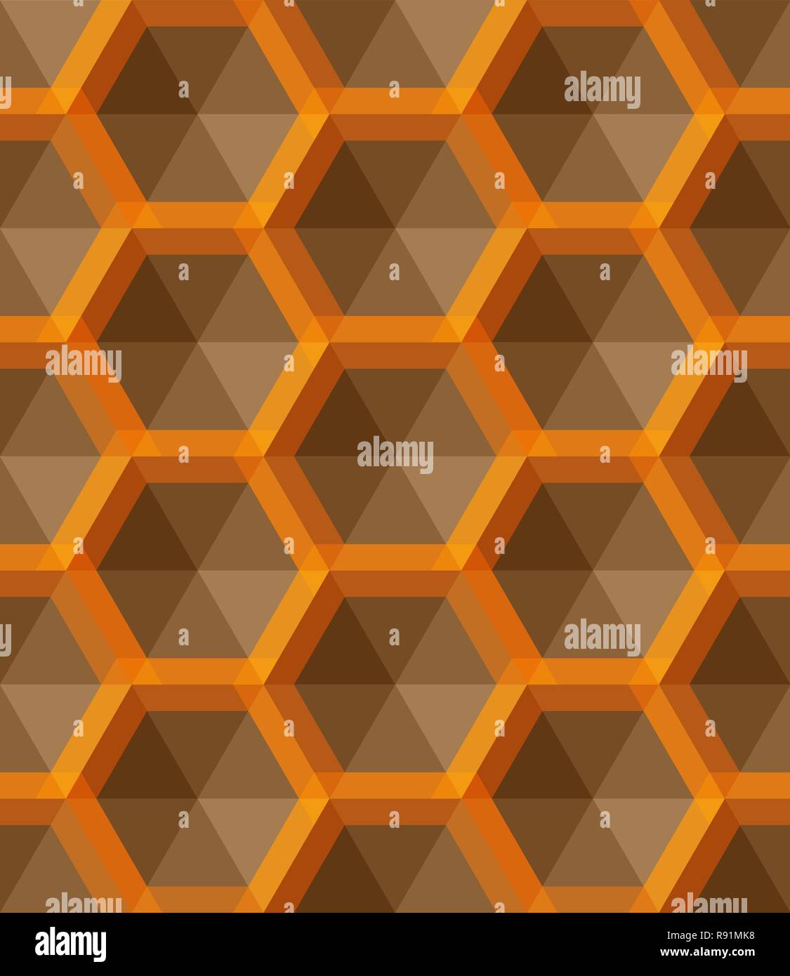 Ornement de petits hexagones jaunes, grille hexagonale, treillis, répéter 600x600 Illustration de Vecteur