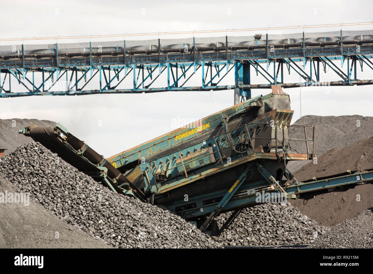 Sur les quais de charbon à Hull, sur l'estuaire de la Humber, Yorkshire, Angleterre, Royaume-Uni Banque D'Images