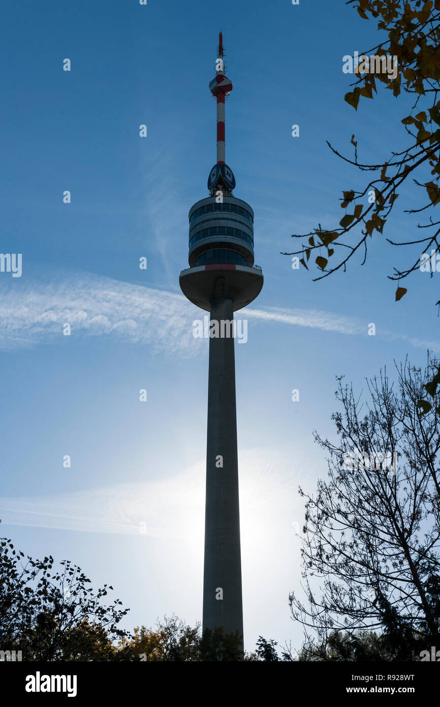 Le Donauturm,Tour du Danube, à Vienne, Autriche Banque D'Images