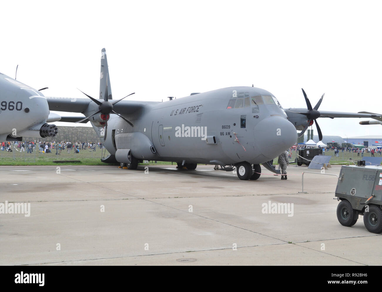 Joukovski, en Russie. 20 août 2011. Air show MAKS-2011. Lockheed C-130 Hercules de l'avion de transport militaire Banque D'Images