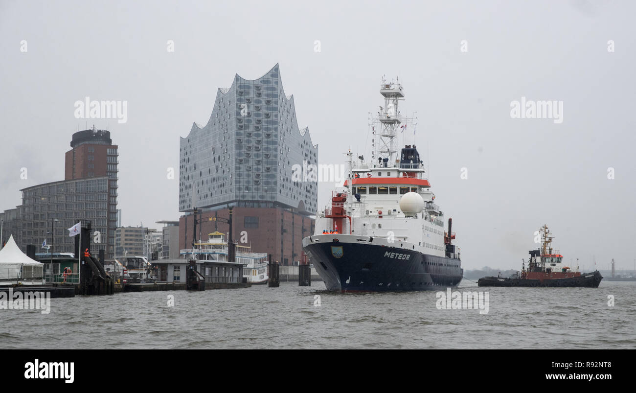 Hambourg, Allemagne. Dec 19, 2018. En vue d'un laboratoire de recherches de  l'air sur le navire de recherche 'Meteor' lors d'un press tour. Dans le  cadre de la '100 ans de l'Université