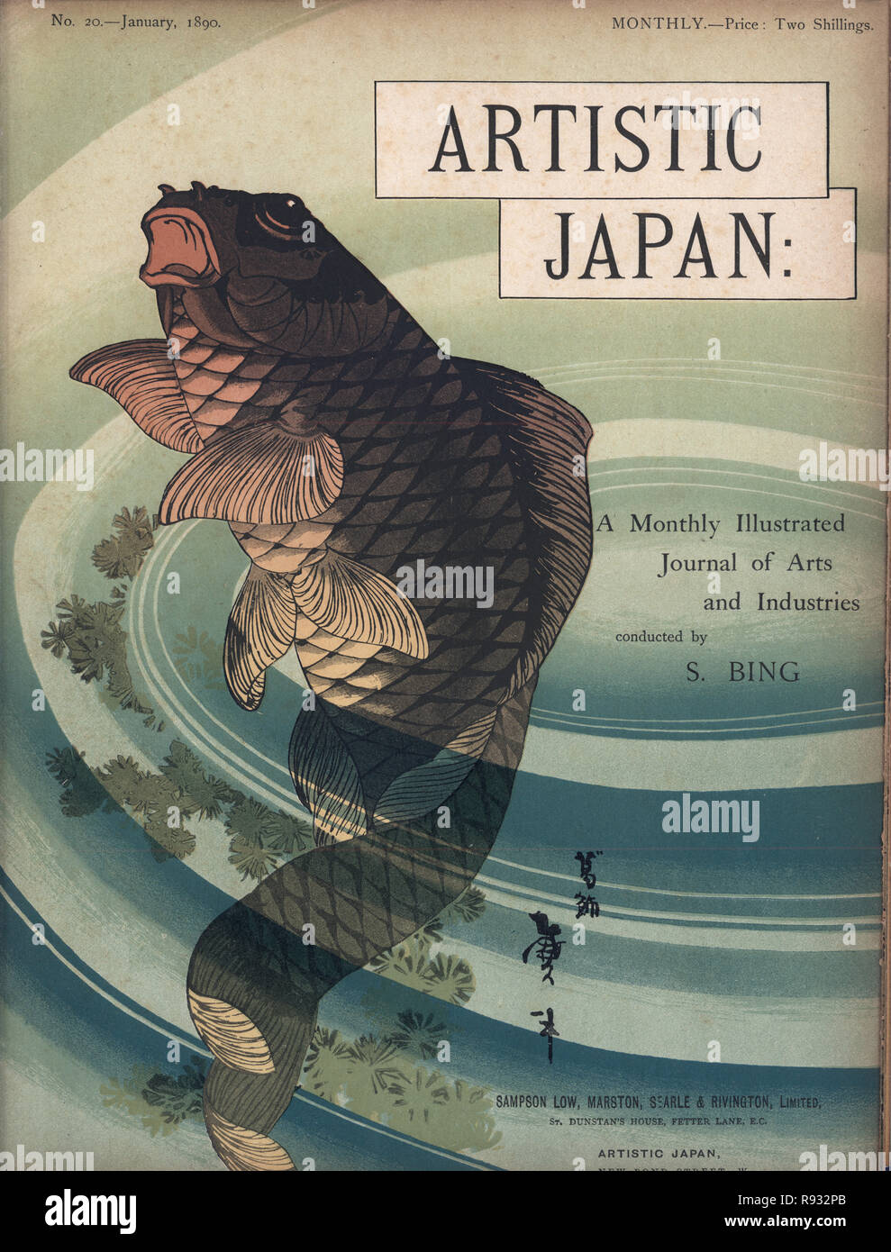 Couverture de Magazine Victorien Japon artistique Banque D'Images