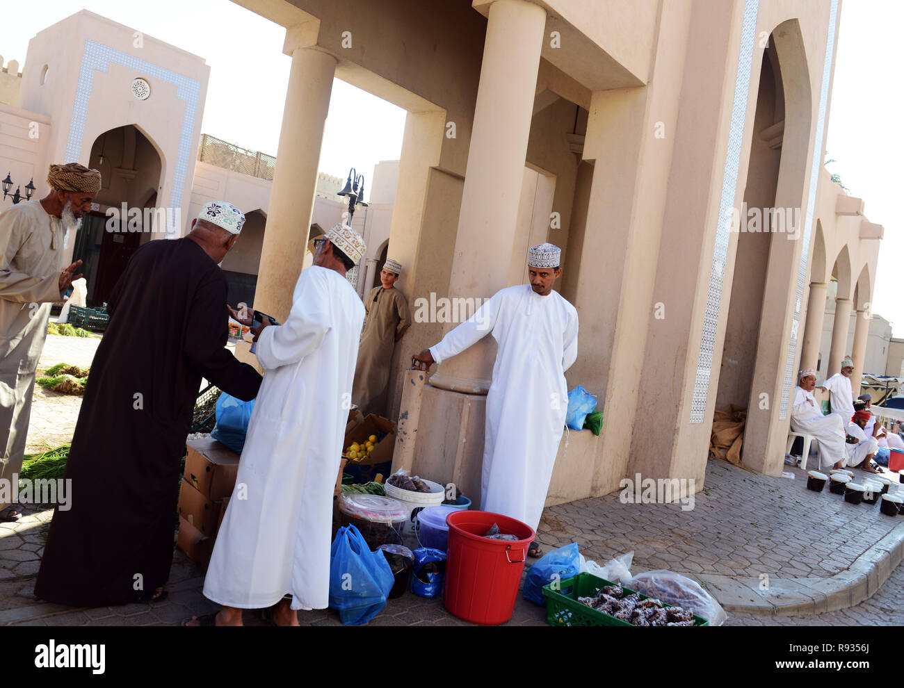 Le marché vibrant à Nizwa, Oman. Banque D'Images