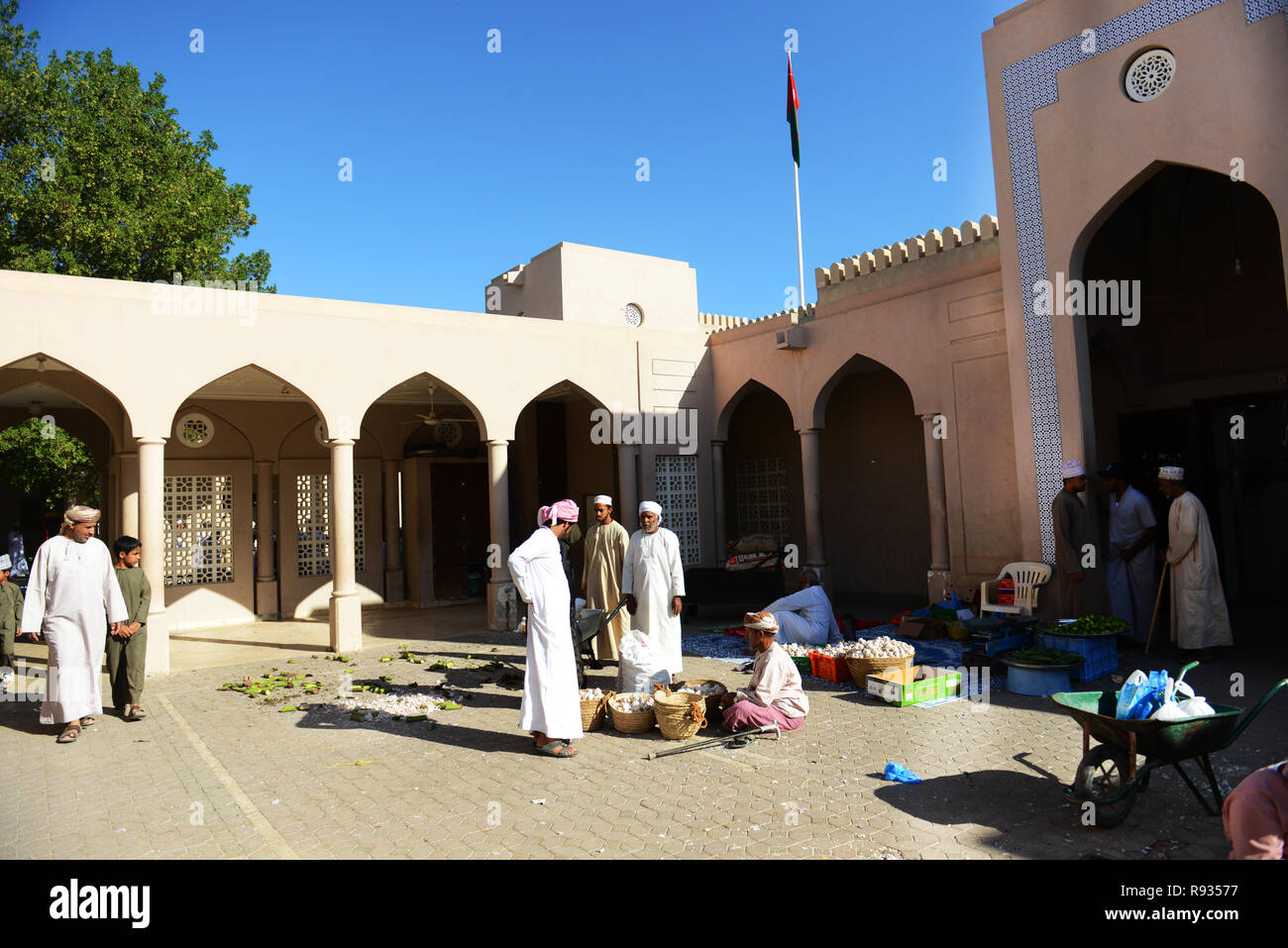 Le marché vibrant à Nizwa, Oman. Banque D'Images