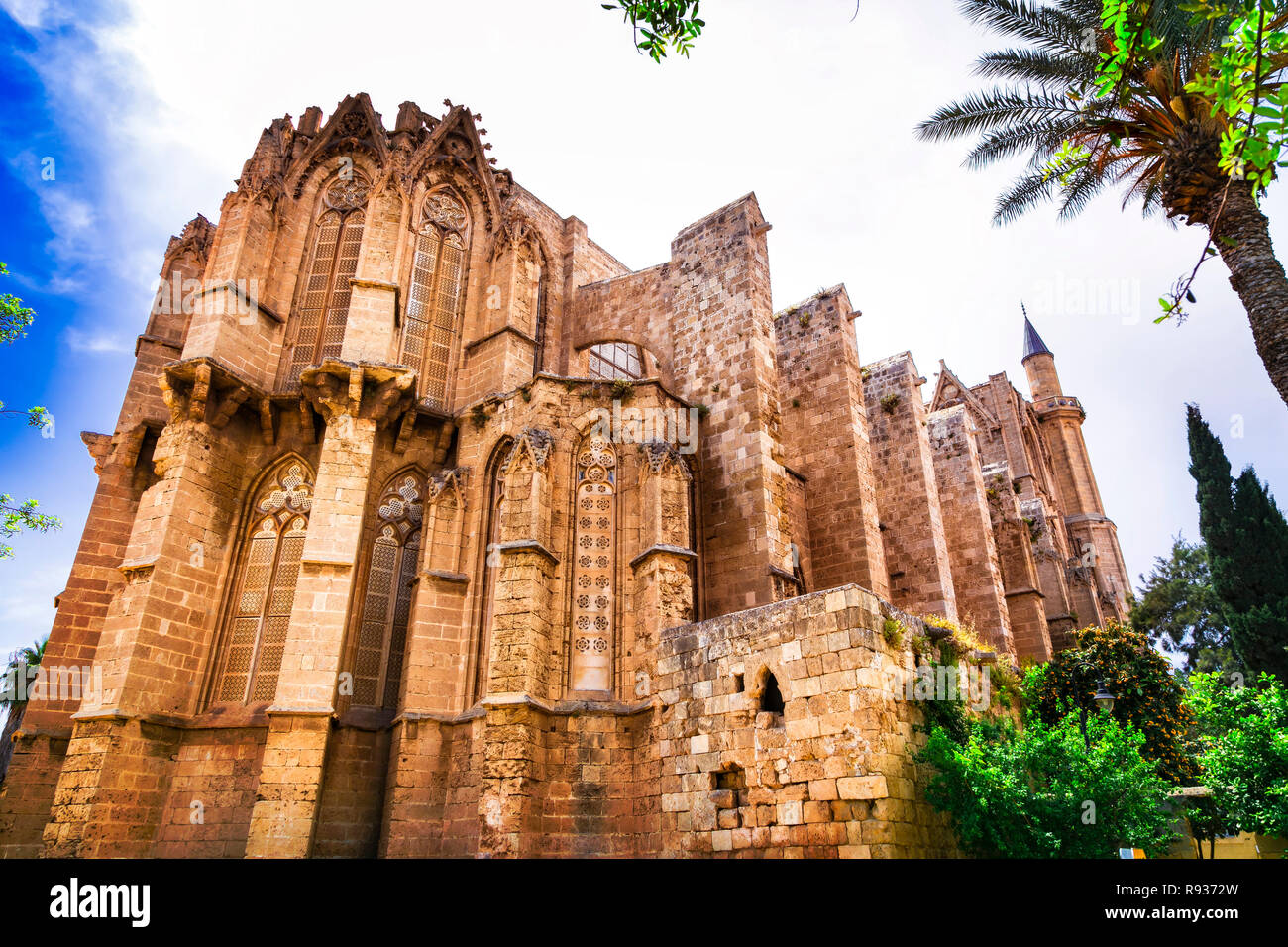 Dans la vieille cathédrale de la ville de Famagouste, Chypre. Banque D'Images