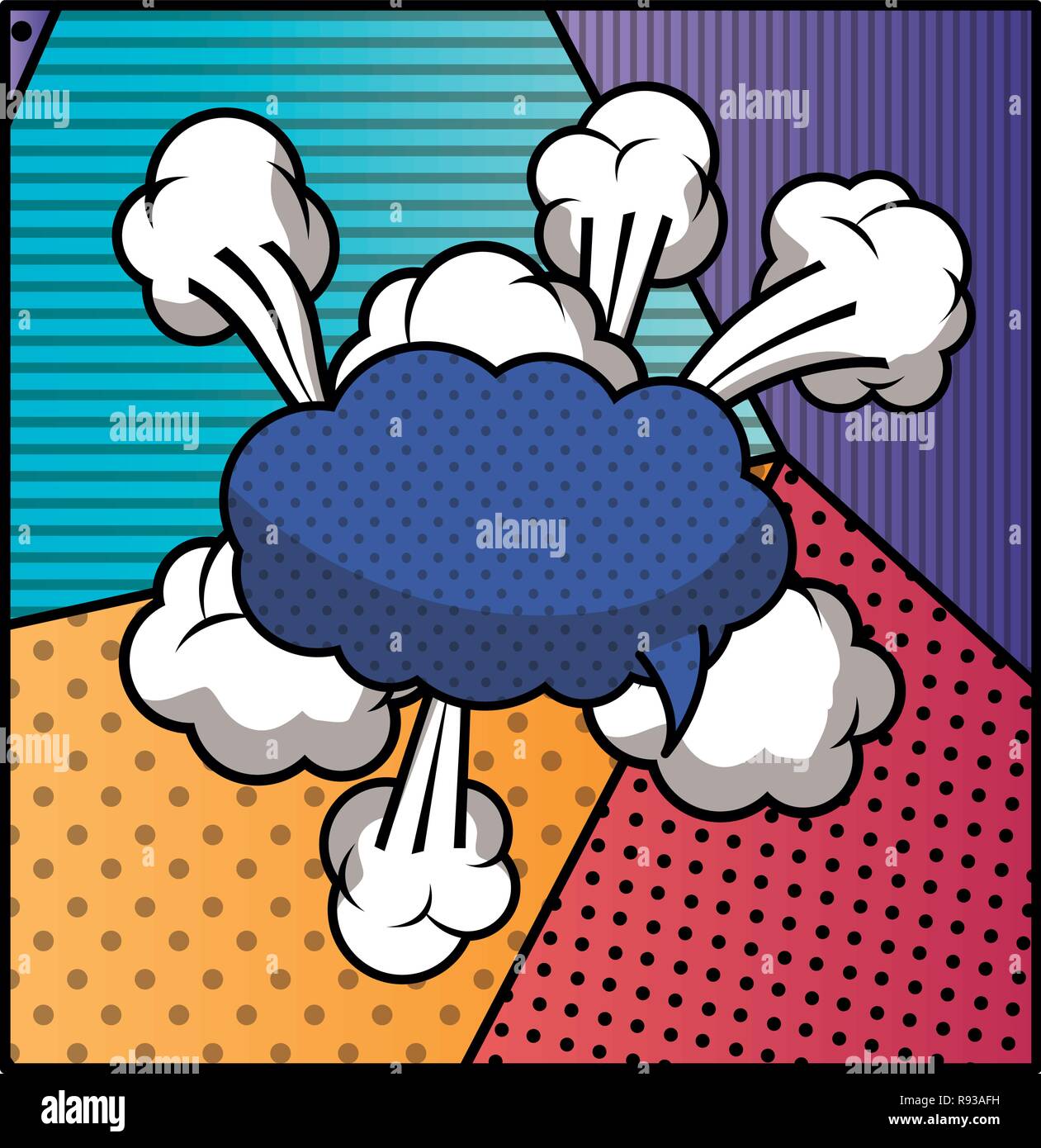 Bulle et des schémas de style pop art Illustration de Vecteur