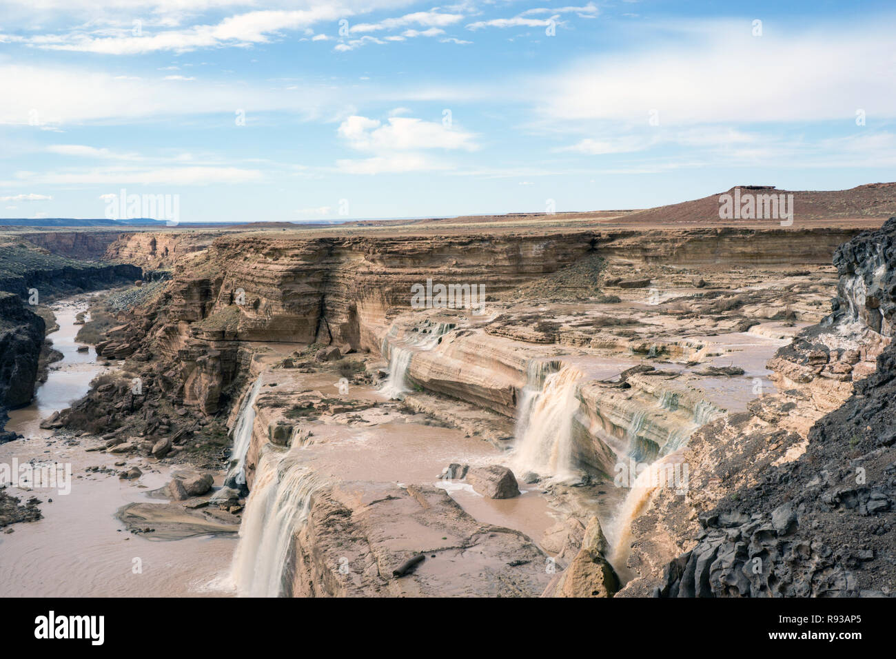 Grand Falls, cascades en Arizona (Chocolat Falls) Banque D'Images
