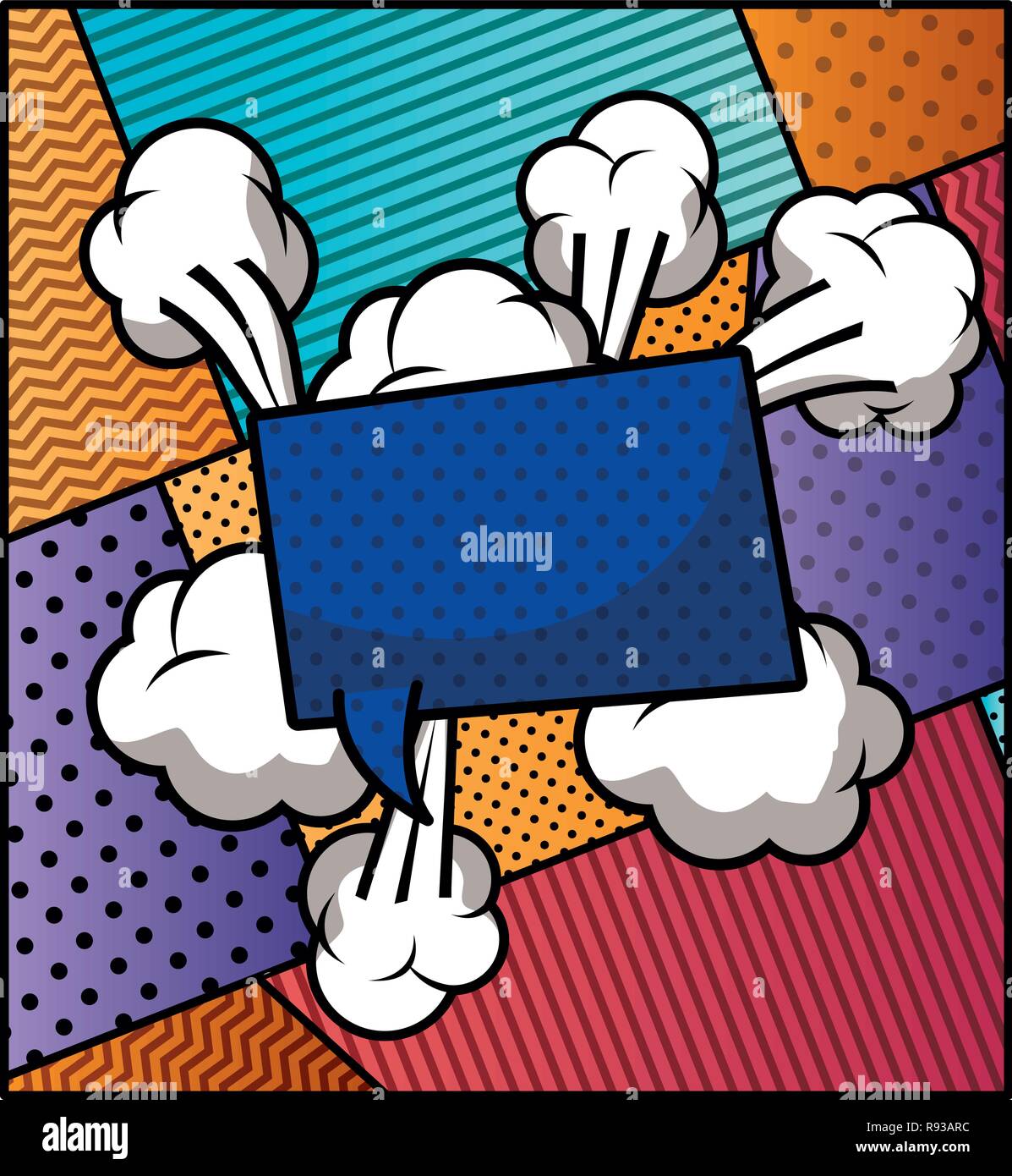 Bulle et des schémas de style pop art Illustration de Vecteur