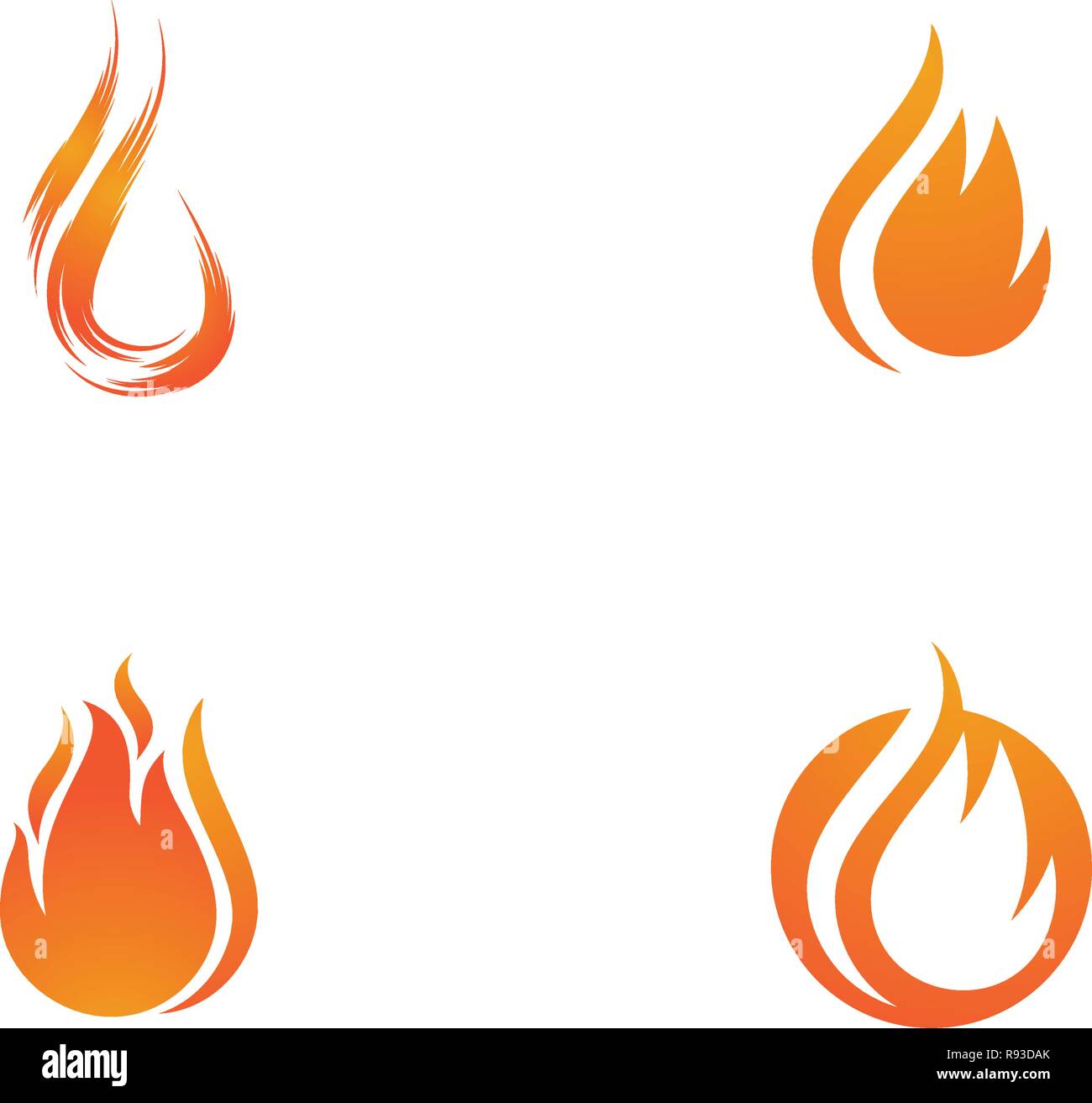 Feu flamme vector illustration design template Image Vectorielle Stock ...