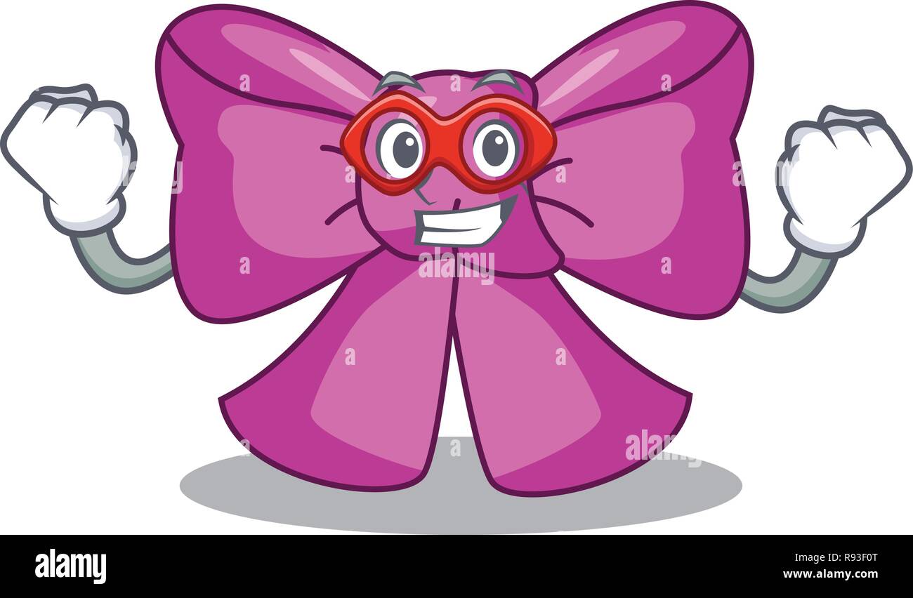 Noeud papillon super héros dans une forme cartoon Image Vectorielle Stock -  Alamy