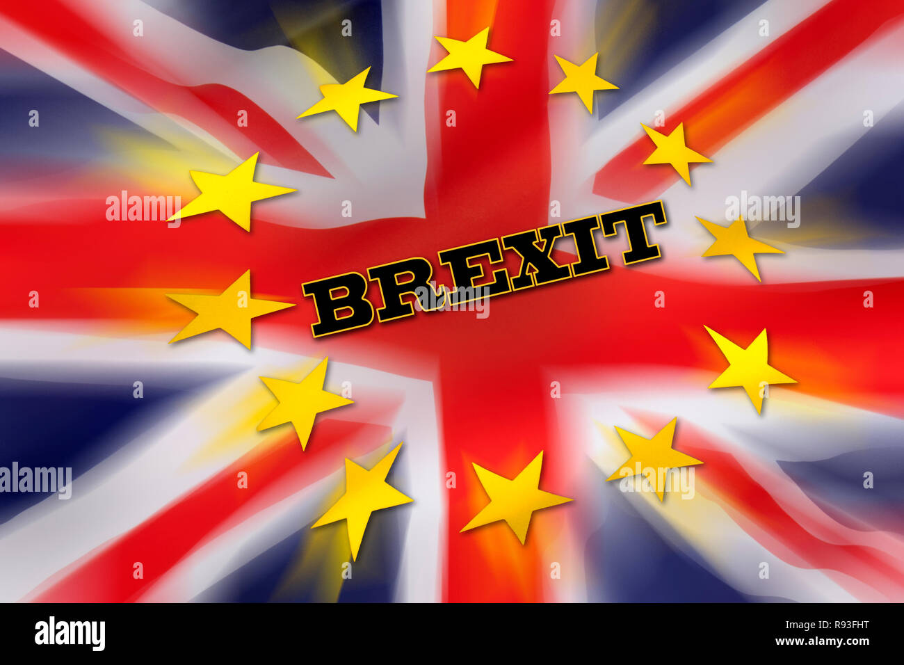 BREXIT - Le Royaume-Uni s'écarte de l'Union européenne. Banque D'Images
