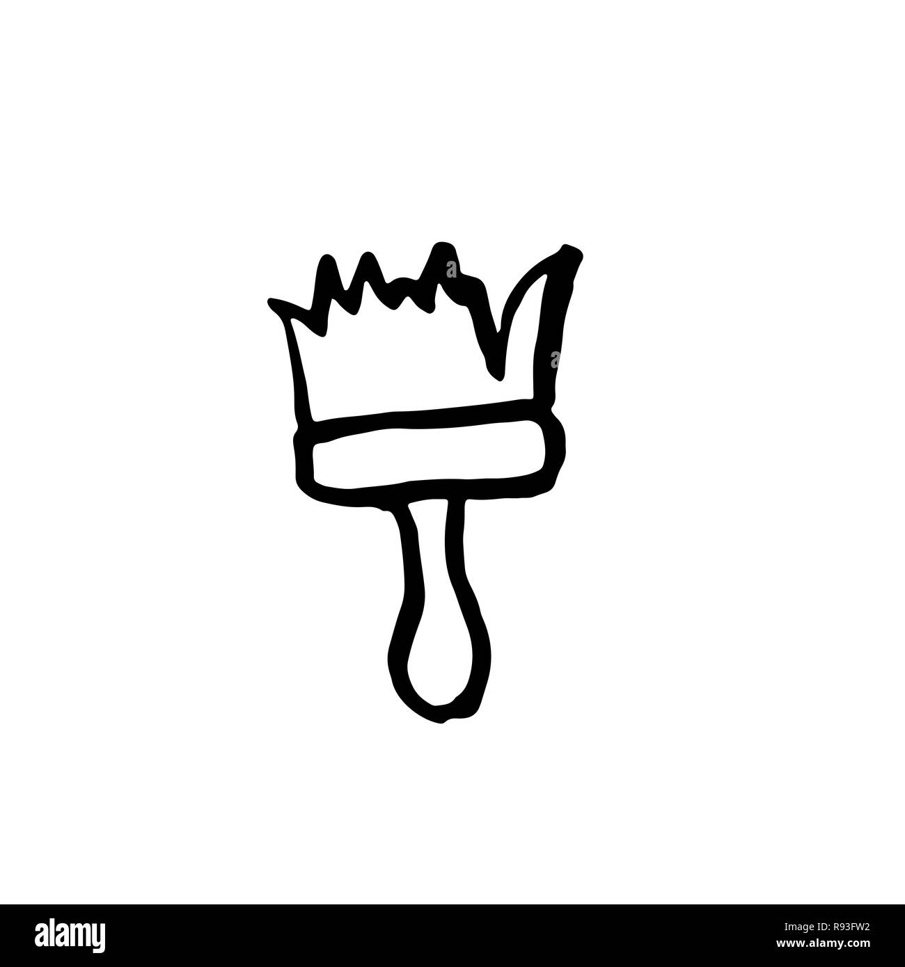 Pinceau grunge icône. Vecteur d'encre à brosse. Illustration de Vecteur