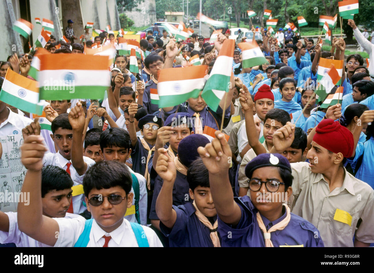 Date de l'indépendance 1999, Bombay Mumbai, Maharashtra, Inde Banque D'Images