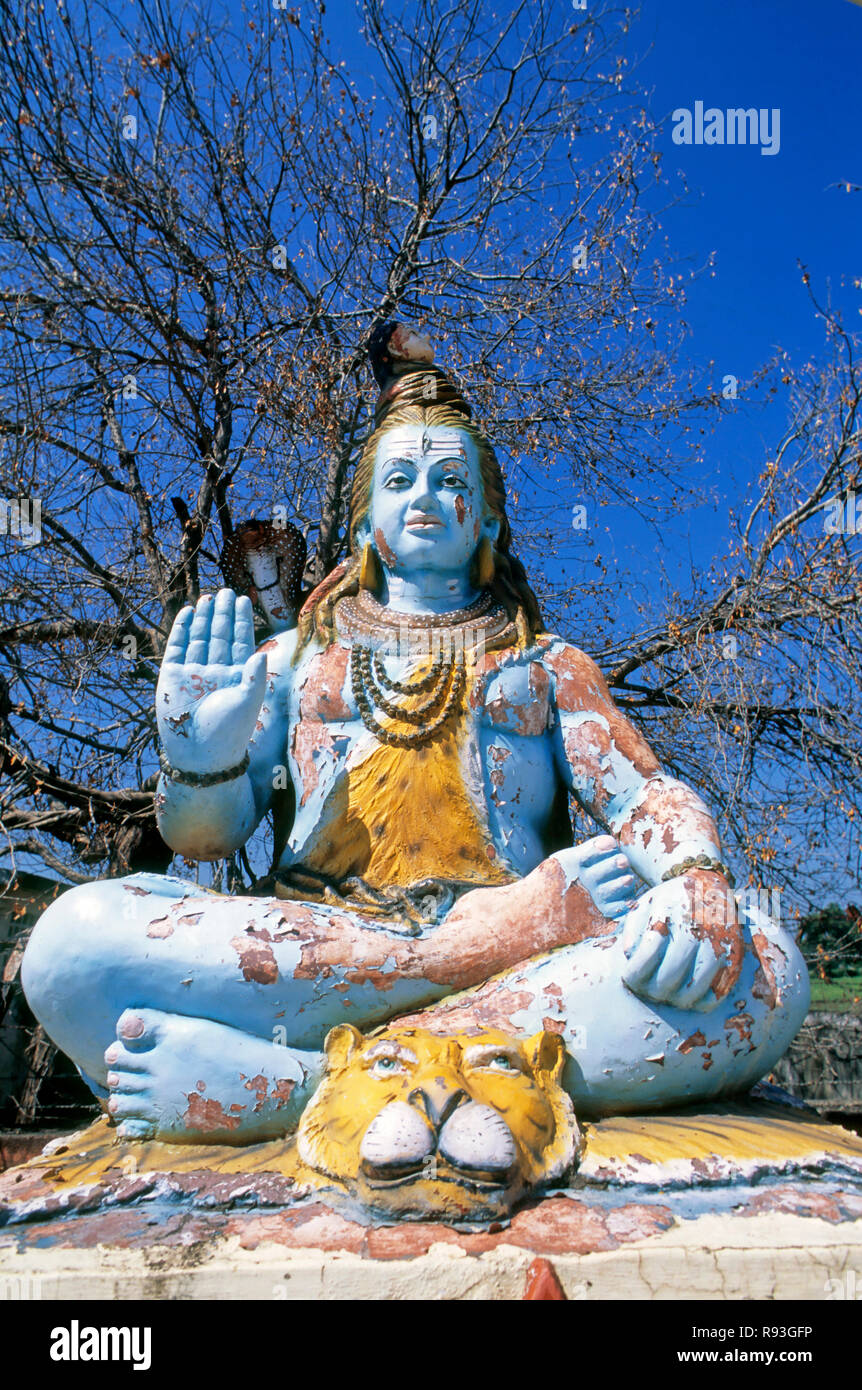 Statue du dieu Shiva, Maharashtra, Inde Banque D'Images
