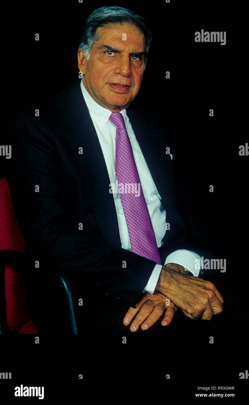 Ratan Tata , homme d'affaires indien , Président de Tata Group , Bombay , Mumbai , Maharashtra , Inde , Asie Banque D'Images