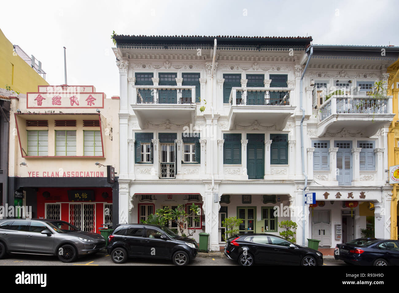 Shophouses à Bukit Pasoh Road Precinct. Singapour. Banque D'Images