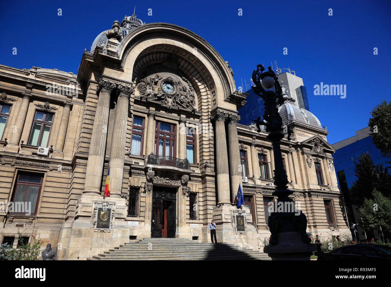 Banque d'épargne de la CCE Palace, Bucarest, Bucarest, Roumanie, București Banque D'Images