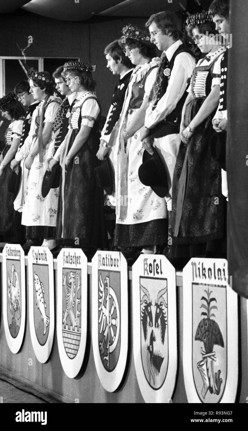 Réunion des personnes expulsées de la 'Haute Silésie' le 18 juin 1978 à Cologne. Dans le monde d'utilisation | Banque D'Images