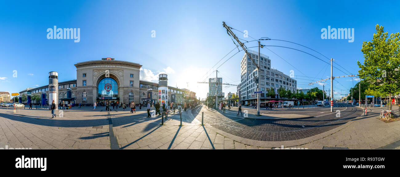 Gare principale, Mannheim, Allemagne Banque D'Images