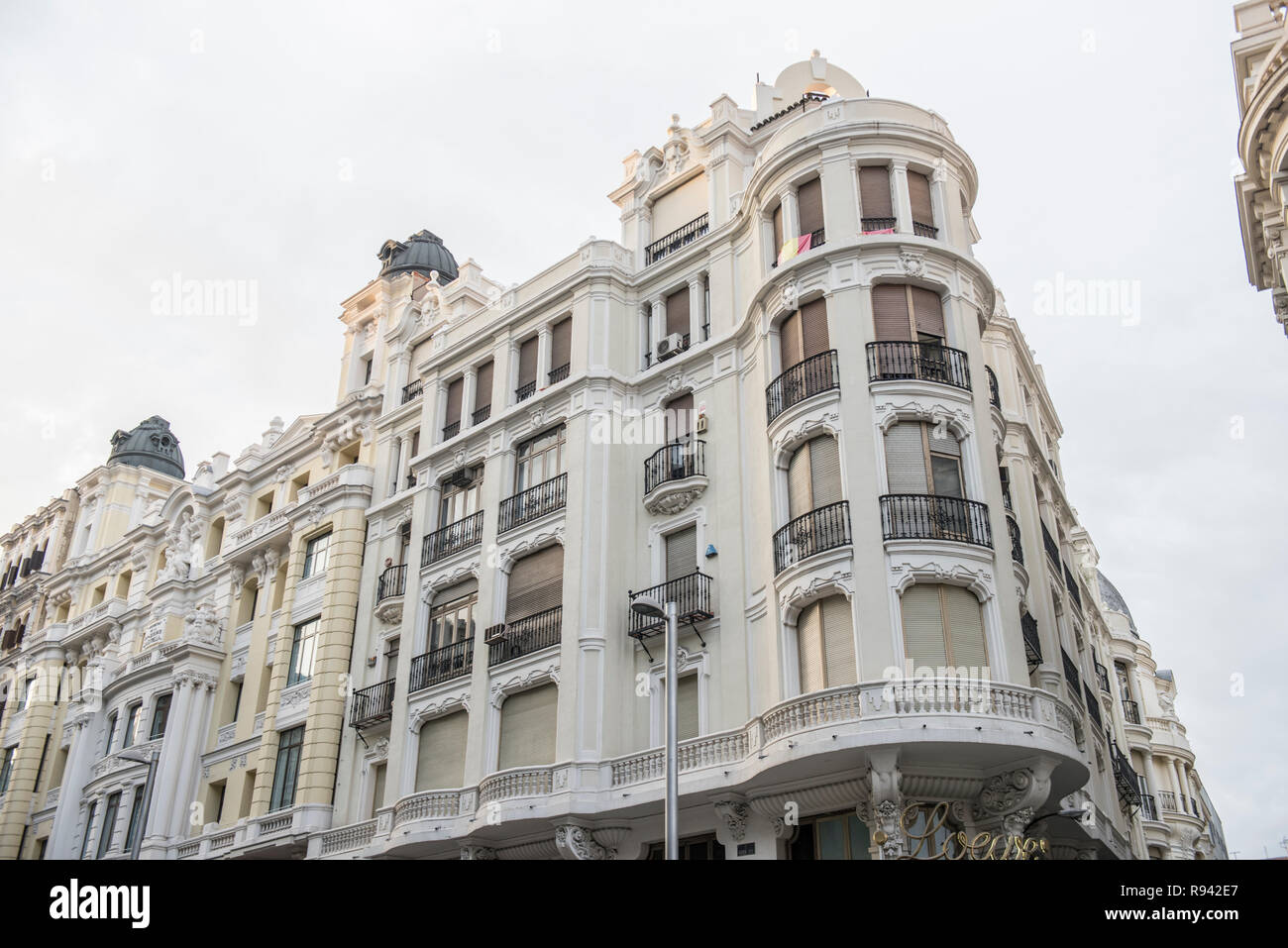 Communauté de Madrid Gran Via Banque D'Images