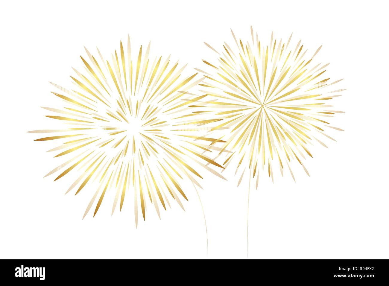 Nouvelle Annee D Artifice Isole Sur Fond Blanc Vector Illustration Eps10 Image Vectorielle Stock Alamy