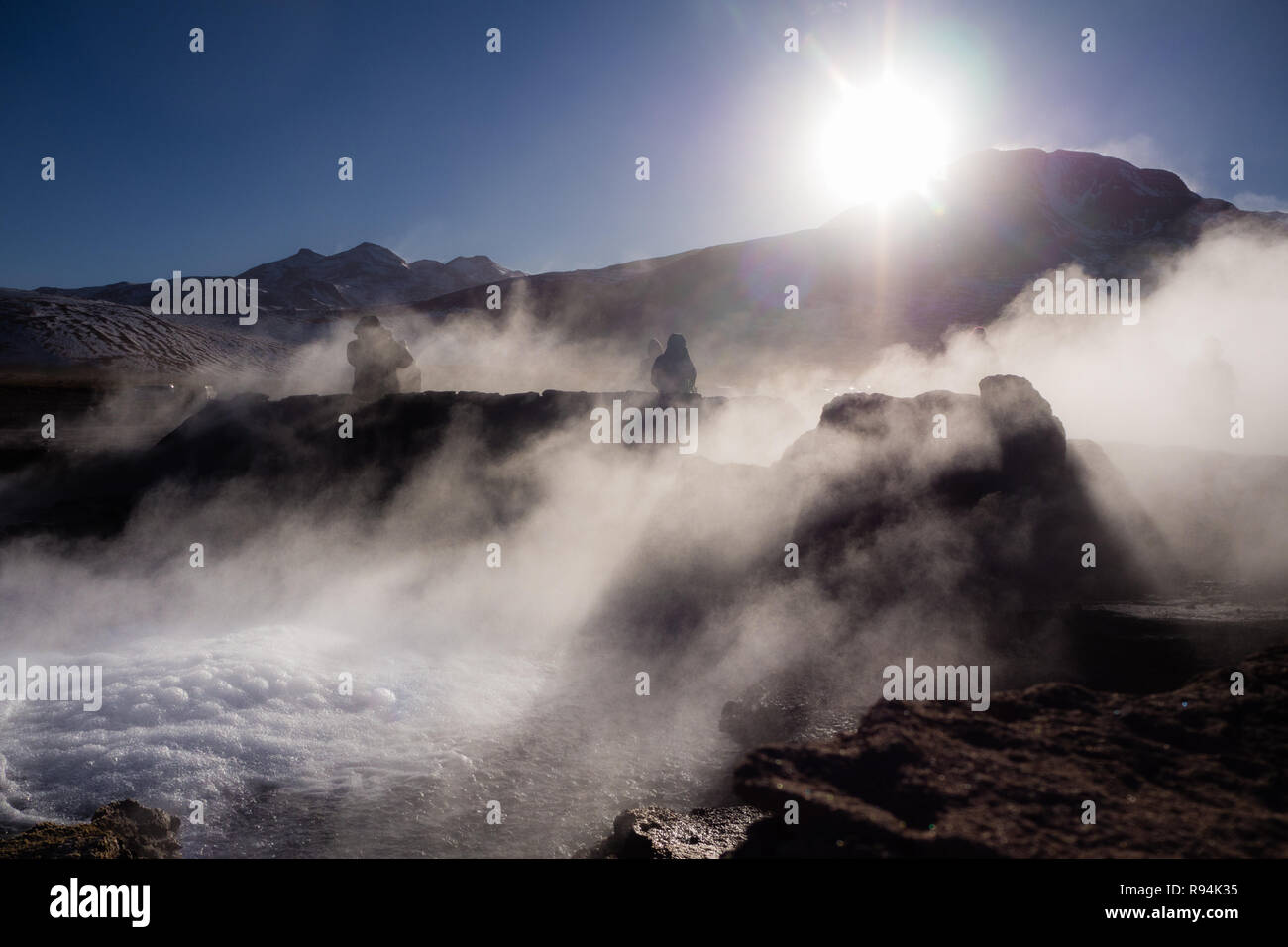 El Tatio geysers , près de San Pedro de Atacama, au Chili. Desert Banque D'Images