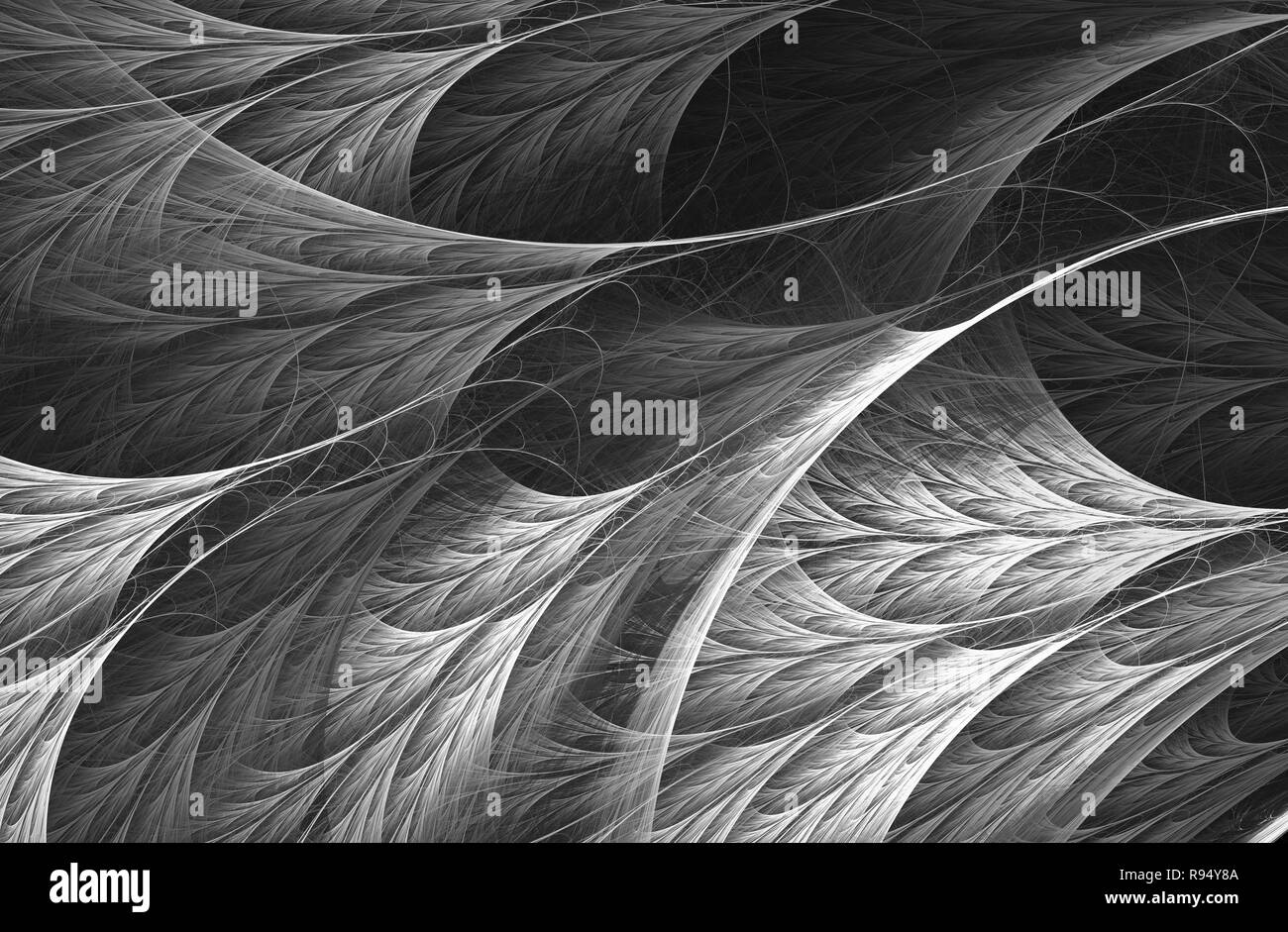 Un ordinateur abstrait design fractales générées. Texture couleur fractal résumé. Plume arc-en-ciel Banque D'Images