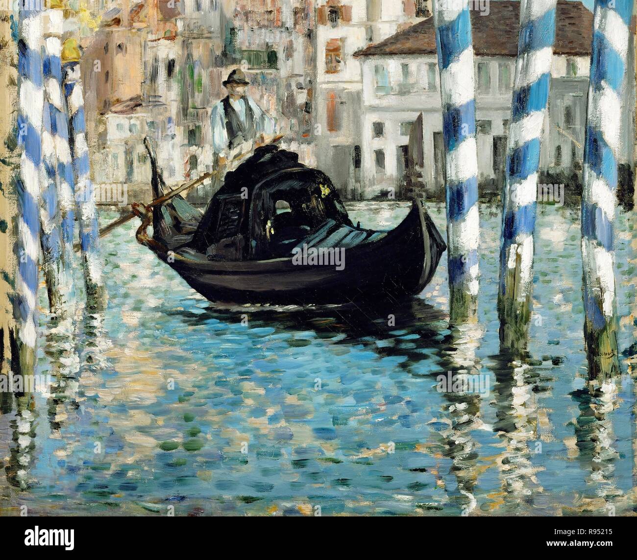 Le Grand Canal, Venise (Venise bleu), huile sur toile, 58,7 x 71,4 cm. Musée : Musée de Shelburne. Auteur : MANET, EDOUARD. Banque D'Images