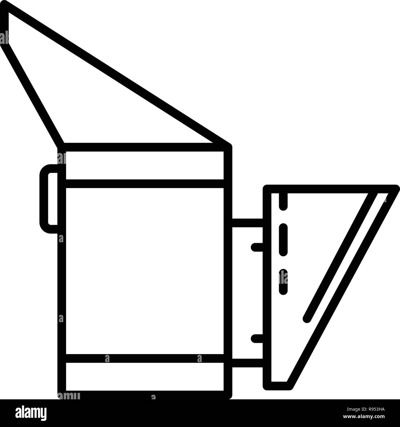 L'icône de l'abeille, fumeur style du contour Illustration de Vecteur