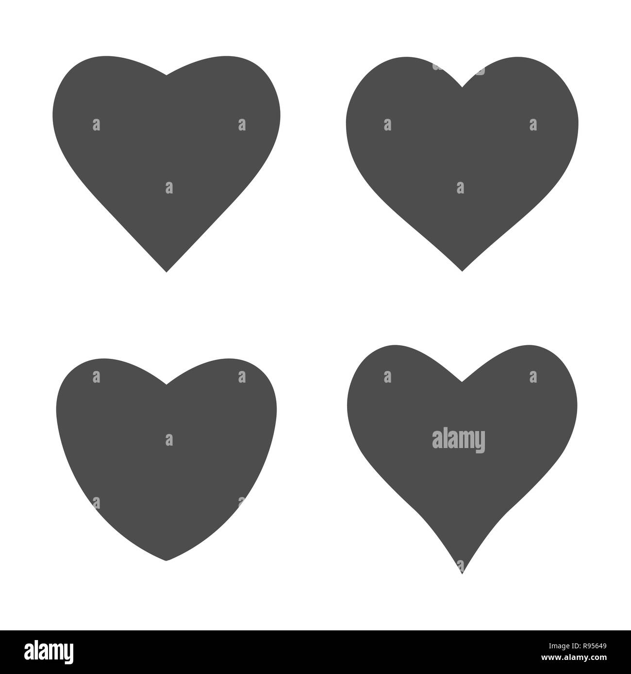 Illustration vectorielle, modèle plat. Icône de cœur symbole d'amour Illustration de Vecteur