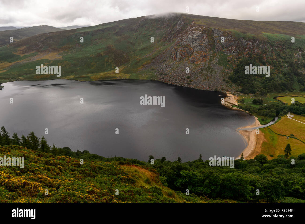 Lough Tay, dans les montagnes de Wicklow, Irlande Banque D'Images