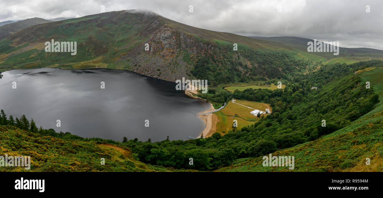 Lough Tay, dans les montagnes de Wicklow, Irlande Banque D'Images