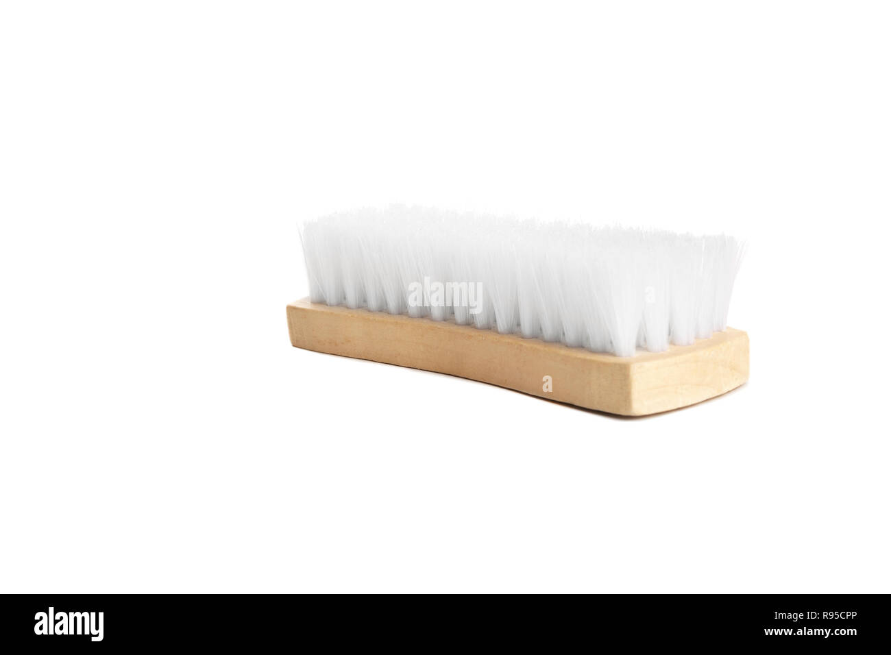 Brosse de nettoyage vêtements isolé sur fond blanc Banque D'Images