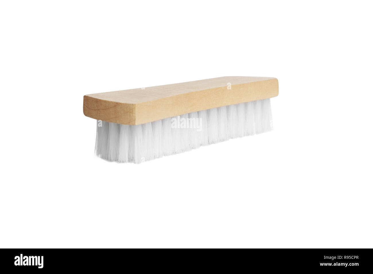 Brosse de nettoyage vêtements isolé sur fond blanc Banque D'Images