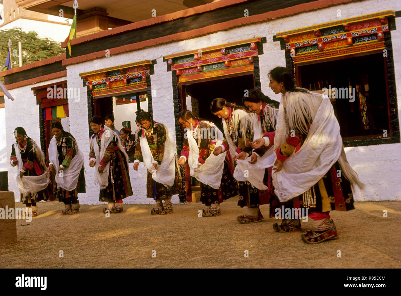 Danse folklorique, Ladakh, Inde Banque D'Images