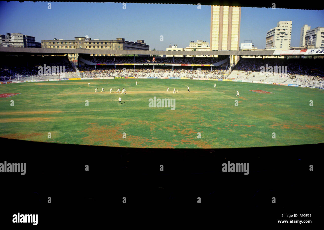 Match de cricket, Stade Wankhede, Churchgate, Bombay, Mumbai, Maharashtra, Inde Banque D'Images