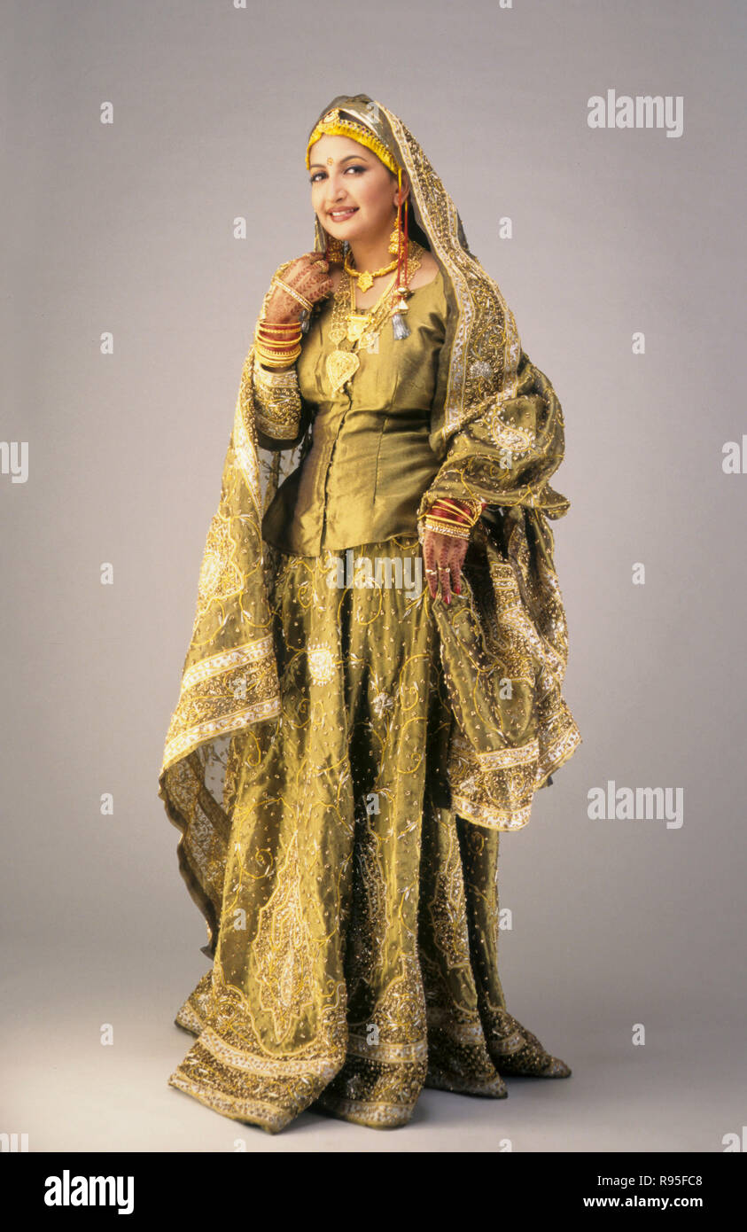 Mariée indienne kashmiri, robe de mariage, robes de mariage, Inde, MR Banque D'Images