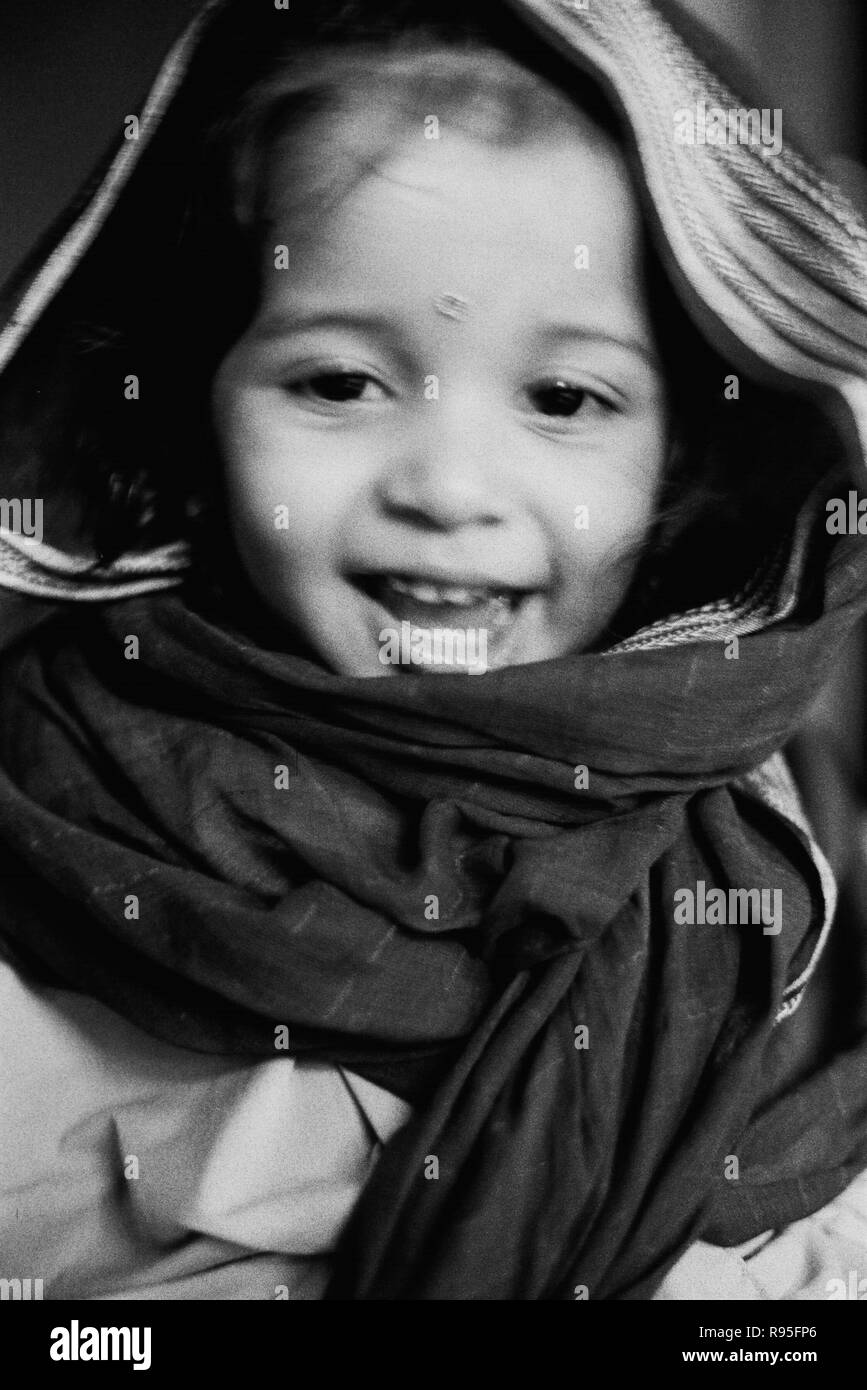 Baby Girl face closeup - MR Banque D'Images